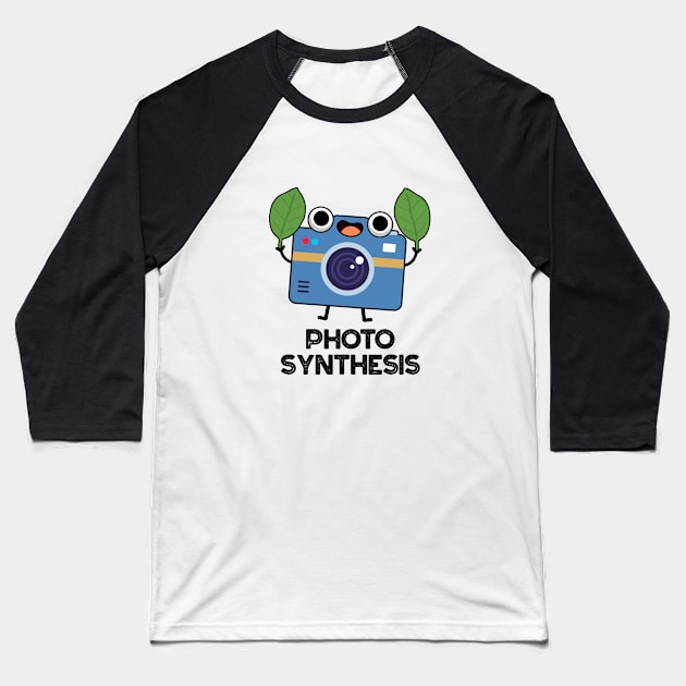 Photo Syntesis Cute Camera Pun Baseball T-Shirt by punnybone